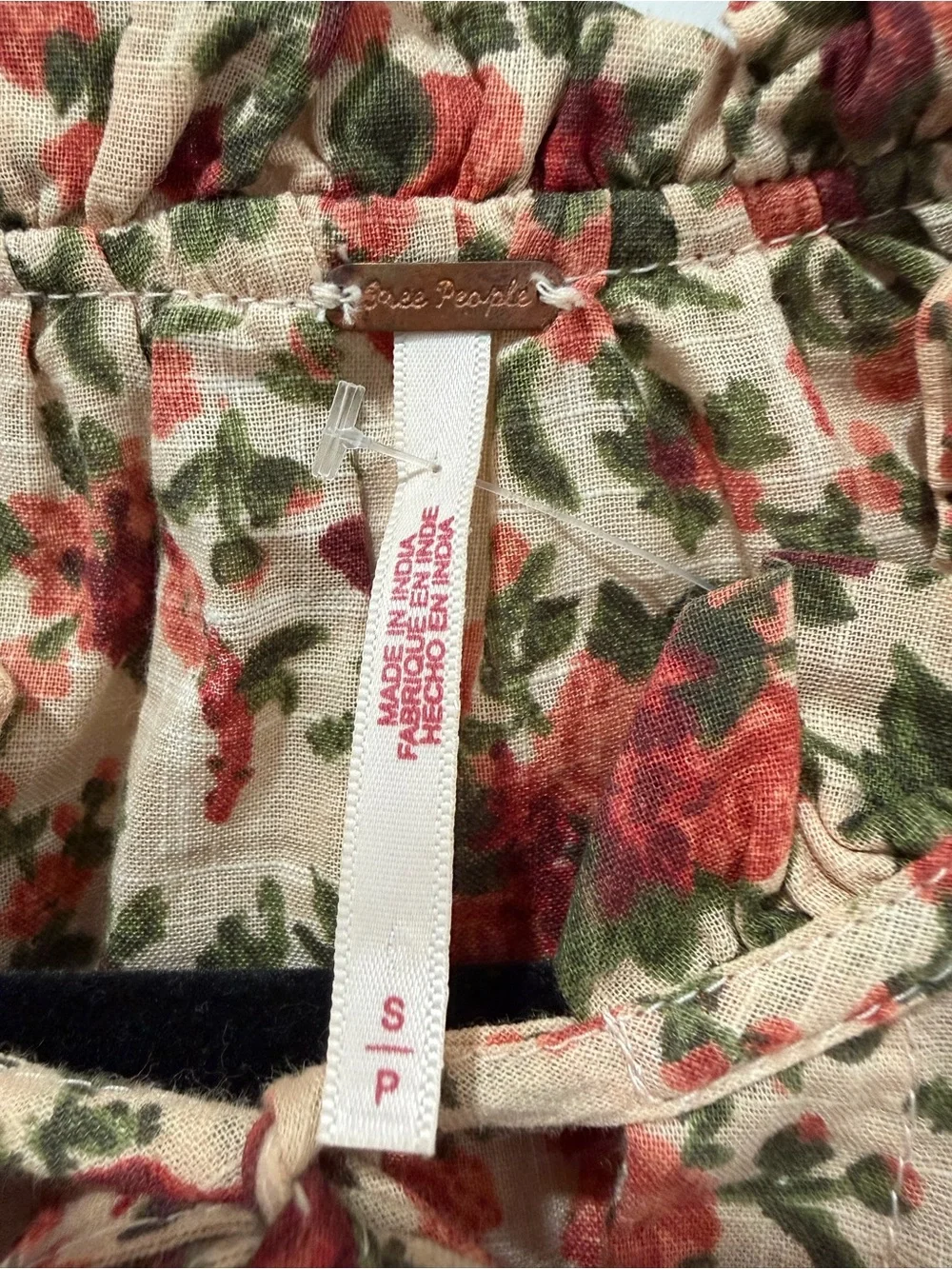 NWOT Free People Meant To Be Floral Cotton Blouse
